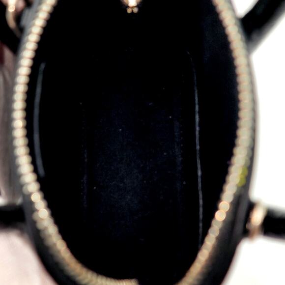 BALENCIAGA Black Calfskin Logo Crocodile Embossed Mini Ville Top Handle Bag XXS - Picture 16 of 16